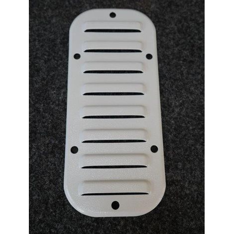 Grille métallique grise 208x90mm découpe 180x62mm pour ventilation latérale ClimaSys CA SCHNEIDER (1/2)