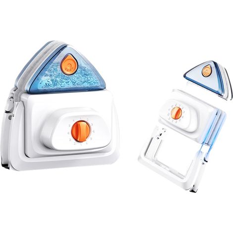 Nettoyeur de fenêtres magnétique, raclette en éponge, poignée en plastique, compatible avec le verre de 8 à 40 mm, 6 niveaux de réglage, corde de sécurité de 2,5 mètres (1/5)