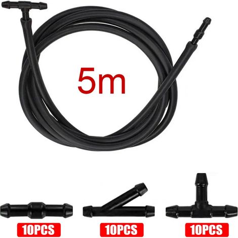 Raccord en T/Y/I pour tuyau d'essuie-glace de 5 m, tuyau de lave-glace, gicleur de pare-brise 00204