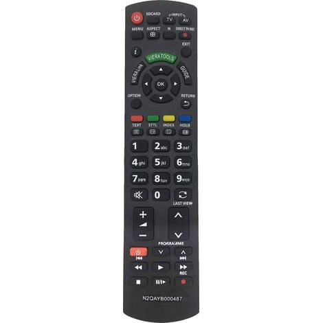Télécommande de remplacement Panasonic N2QAYB000487 pour téléviseur Panasonic universel (1/5)