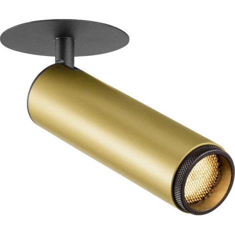 Plafonnier encastré GRIP M PHASE 3000 K 42° IP20 cylindrique or / noir - SLV - 1009091 (1/4)