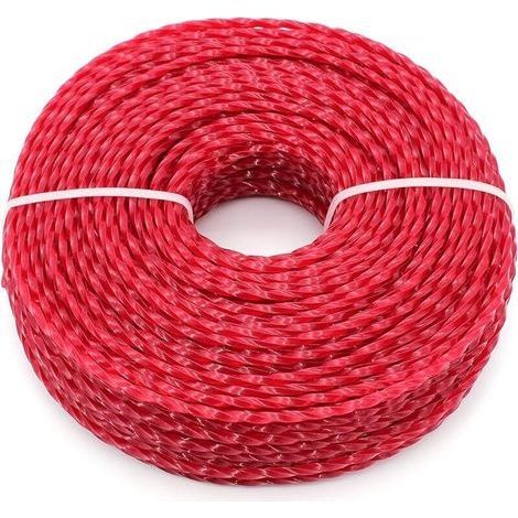 pair Fil de débroussailleuse, fil de nylon tondeuse de 3,0 mm, ligne de rechange pour pelouses, jardins, trottoirs, passerelles, parcs et paysages (Twist, 3mmx73m) (1/5)