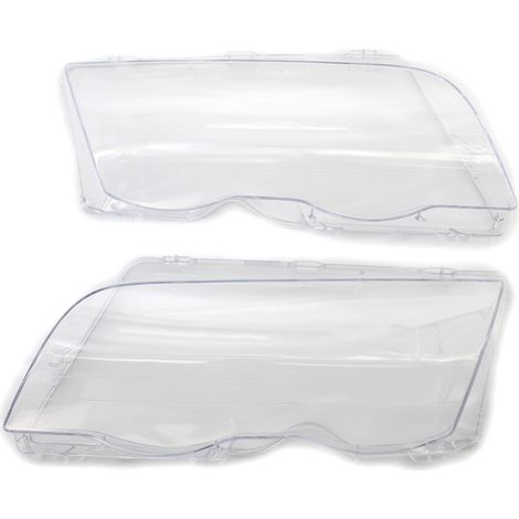 par de cubiertas transparentes de repuesto para faros delanteros izquierdo y derecho para BMW Serie 3 E46 1998-2001 de 4 puertas. (1/5)