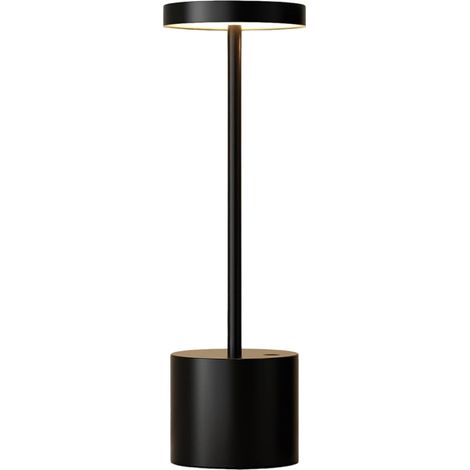 Lampara De Mesa Led Recargable - 3 Temperaturas De Color - Regulable Sin Escalones - Para Dormitorio Cafeteria Exterior - 2 Unidades (1/5)
