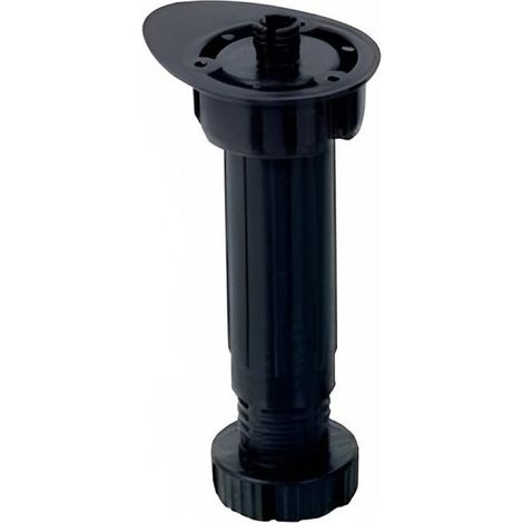 Lot de 4 pieds de meuble noirs, acier haute résistance, 15 cm, charge maximale 150 kg - MARQUE