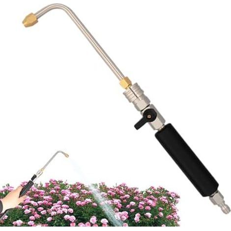Lance Haute Pression pour Tuyau d'Arrosage - Nettoyeur Conduites d'Eau,Pulvérisateur Laveur Multifonction Portable Pour Nettoyage De Gouttières, Patio, Clôture, Lavage Vo 1/4 Insert Rapide (1/5)