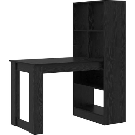 Maison Exclusive - Schreibtisch mit Regal Schwarz Eichen-Optik 12