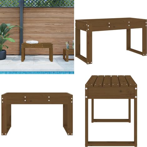 Gartenbank Honigbraun 80x38x45 cm Massivholz Kiefer - Gartenbank - Holzmöbel - Gartenmöbel - Balkonmöbel - Terrassenmöbel - Home & Living