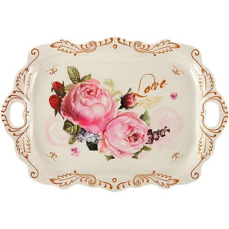 Plateau de bureau décoratif, support de rangement, design élégant pour la maison, 38,1 x 26 cm, boîte à goûter/boîte de rangement, 1 pièce par paquet. (1/5)
