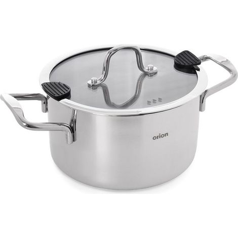 VILDE Casserole inox avec couvercle VENICE 22 cm 4,3 L - Toutes plaques dont induction (1/5)