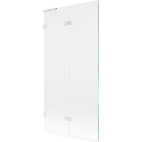 Paroi de baignoire Mexen Lunar L à 2 volets, gauche 90 x 150 cm, transparent, blanc - 897L-090-100-20-00-L (1/5)