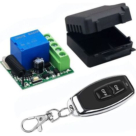 1 Interrupteur sans fil,Module relais RF 433 MHz,Tension DC 12 V,Commande portail et garage (1/5)