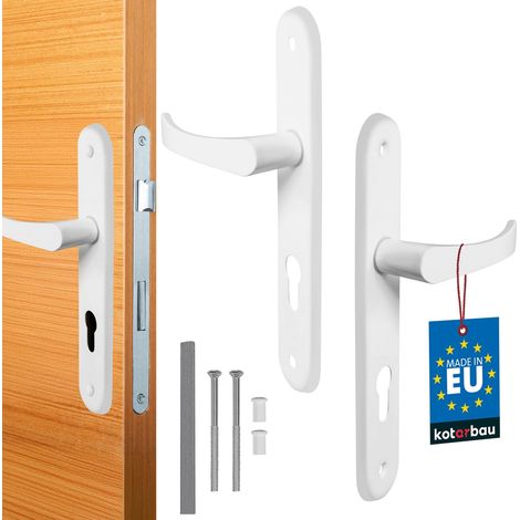 2 Poignée de porte, 72 mm, aluminium, cylindre profilé, gauche droite, intérieur (1/5)