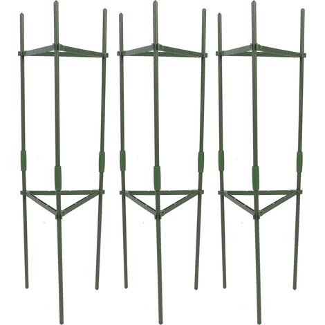 3 robuste gabbie triangolari per pomodori, supporti per piante di pomodoro, tralicci da giardino e vasi da fiori, per uso interno ed esterno, 80 cm/31,5 pollici. (1/5)