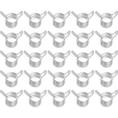 lot de 25 pour tuyau de 7-8,2 mm de diamètre extérieur argent (1/5)