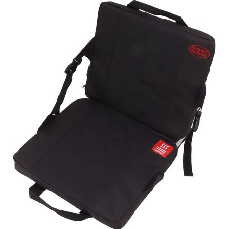 Spesso cuscinetto riscaldante per giardino, esterni, campeggio, pesca e caccia, cuscinetto riscaldante elettrico portatile con controllo della temperatura, nero