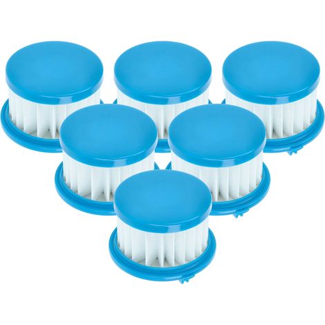 vhbw 6x filtre remplacement pour Ryobi A32f02 pour aspirateur - filtre HEPA blanc / bleu