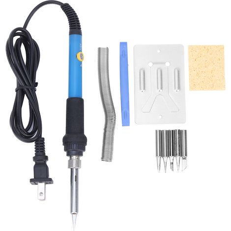 Fer à souder thermostat réglable 60W AC110V prise US, kit électrique professionnel pour réparations industrielles (1/5)