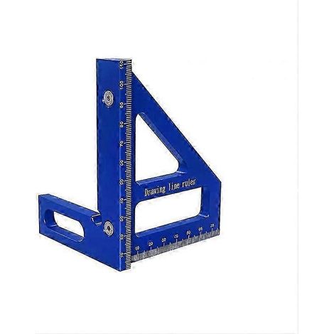 Règle de mesure multi-angles 3D, rapporteur d'équerre en alliage d'aluminium 45/90 degrés pour le travail du bois, pour tapis (1/5)