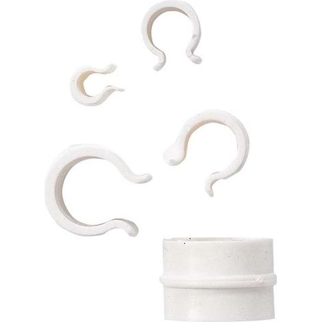clips pvc 8 mm. busta 30 pezzi