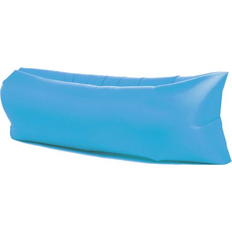 Polyester premium bleu ciel 190T (20070cm) Canapé gonflable d'extérieur, matelas pneumatique, fauteuil inclinable une place, coussin de canapé portable pour le camping et la sieste (1/5)