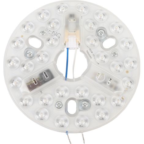 Ortviai Kit de Remplacement LED pour Ventilateur de Plafond – 15 W, 13,5 cm, 3 Températures de Couleur (3000K/4200K/6500K), Réglable