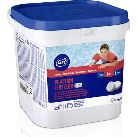 Chlore lent sans acide borique 5 kg - Gré