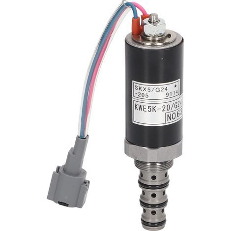 Alloy steel safety locking solenoid valve, compact size, high hardness, wear-resistant, for KATO DH820 669 43000101 (1/5)