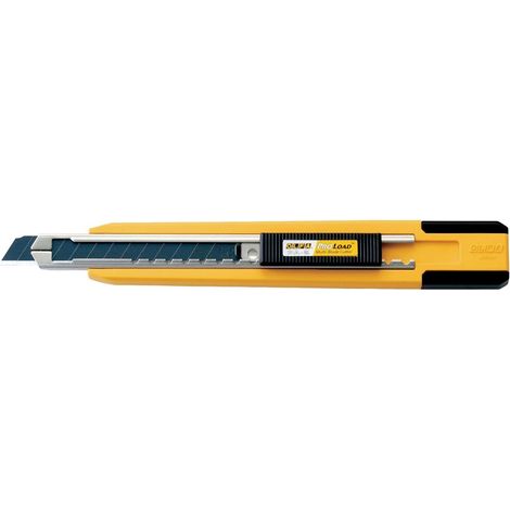 Cutter OLFA avec verrouillage automatique et changement de lame de 9 mm, magasin de 5 lames.