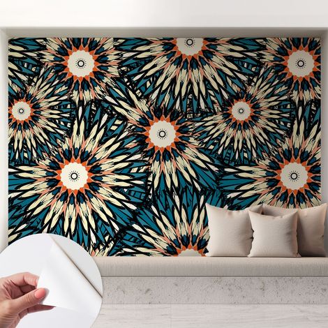 Fotomurale adesivo - parete decorativa - decorazione casa - stile moderno parete - Energia floreale 208x146 cm (1/5)