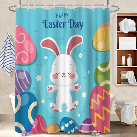 Rideau de bain en polyester 180x180 avec motif bâche de douche pour votre chalet à la montagne (1/5)