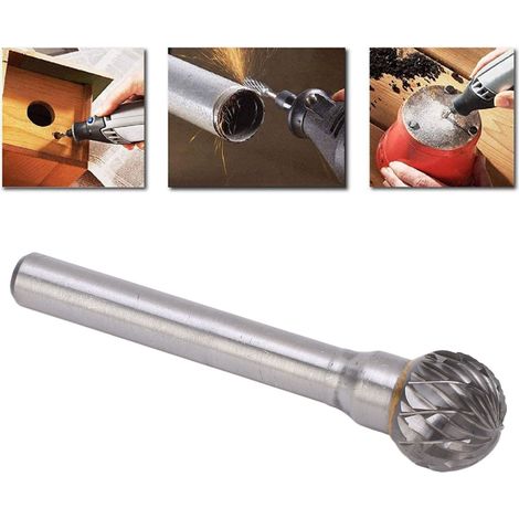 Die Doppelnut-Rotationsfeile aus Hartmetall eignet sich für das Oberflächenschleifen in der Luft- und Raumfahrt, der Automobilindustrie und der Schifffahrt (DX1210M06). (1/5)