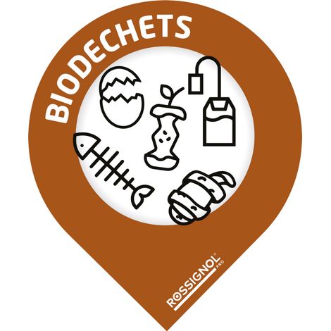 Sticker Collec - Biodéchets - marron