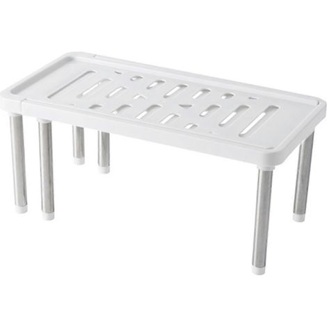 Étagère à chaussures télescopique multifonctionnelle en acier inoxydable, étagère sous évier, étagère à vaisselle, étagère de rangement pour ustensiles de cuisine (1/5)