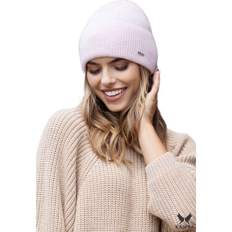 Gorro de cachemir para mujer Modesto, color rosa. (1/2)