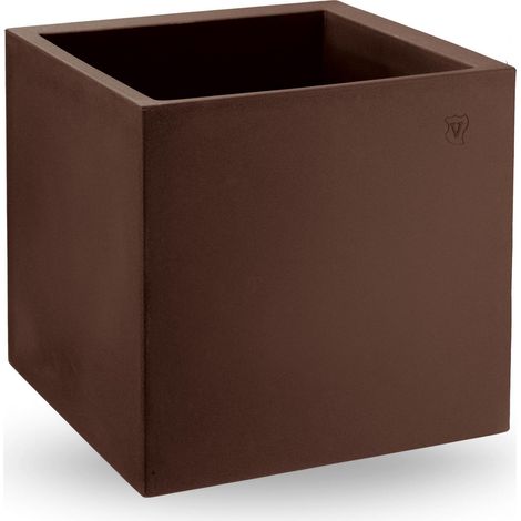 Vaso Cosmos Cubo 55 cm dal Design Moderno per Interni ed Esterni - Colore: Bronzo