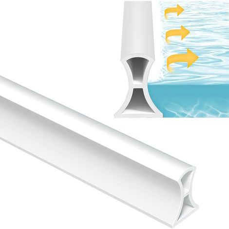 1,5 m Duschdichtungsstreifen, Silikon-Duschstöpsel, faltbarer Duschstöpsel, Badezimmer-Wasserstöpsel (1/5)