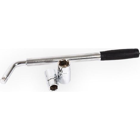 Chiave telescopica per dadi ruota - Chiave universale per dadi ruota con attacco da 1/2" e 2 bussole (17/19 mm e 21/23 mm) - Chiave per pneumatici estensibile 36 - 50 cm