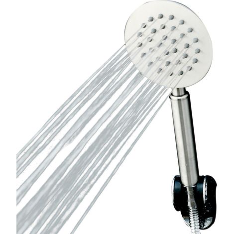 Soffione doccia ad alta pressione G1/2, soffione doccia in acciaio inox per bagno domestico, rotondo 201 galvanizzato, 10 cm/3,9 pollici