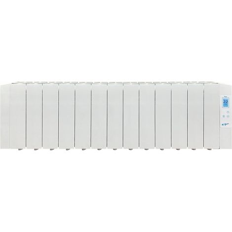 FARHO Eco Green WiFi Radiateur Électrique Profil Bas 975W 13 Éléments 350mm, Thermostat Programmable, WiFi Intégré, Alexa, Blanc (1/3)