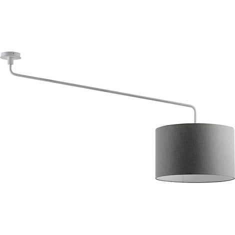 Vivien Plafoniera Bianca con Paralume Antracite 48cm - Lampada Soffitto E27, Classe I, IP20, Struttura Metallo Verniciato - Rossini Group (1/5)