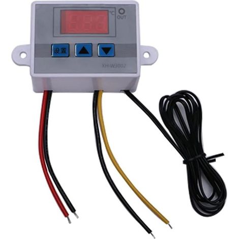 XH-W3002 LED Digital Temperature Controller Module, Digital Thermostat Switch with Waterproof Probe, Programmable Cooling Thermostat (110V-220V 1500W 10A) (1/5)