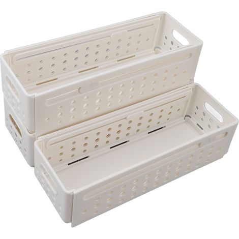 3Pcs Retractable Storage Box Space Saving Multifunctional Multi Purpose Stackable Expandable Storage Bin for Kitchen Supplies Small (1/5)