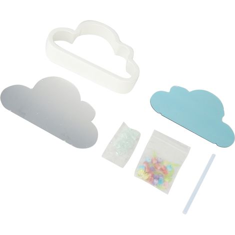Lampe de table miroir fleur tulipe nuage DIY, veilleuse décorative chambre, luminaire coloré mini ornement (1/5)