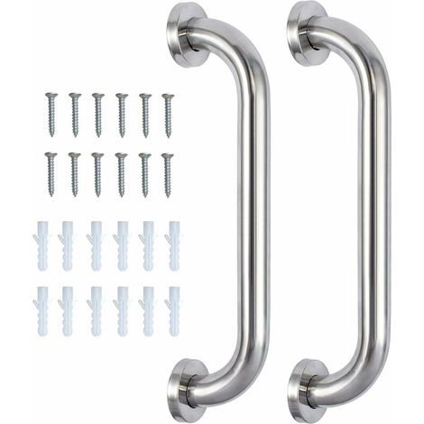 30 cm Barre d’Appui Douche Poignée de Baignoire en Acier InoxydableBarres Porte-Serviettes Poignée de Douche Barres de Sécurité Murale pour Enfants Enceintes Handicapés Personnes Agées2pcs (1/5)