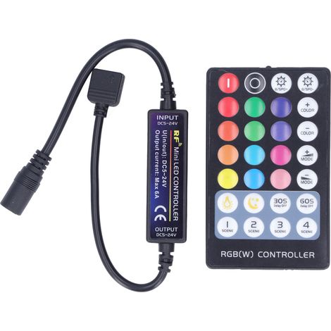 Contrôleur LED RGB Toivize RF 30m 6A 5-24V CC sans fil pour ruban lumineux intérieur décoration moderne facile (1/5)