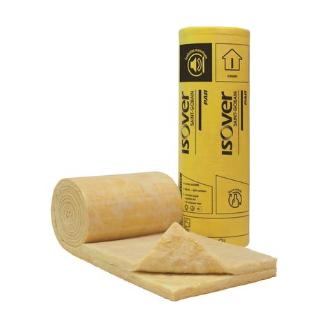 Isover – Laine de verre IBR Revêtu Kraft 100 mm – Isolation thermique et acoustique – Rouleau auto-déroulant – Surface 20,16 m² – 2 rouleaux