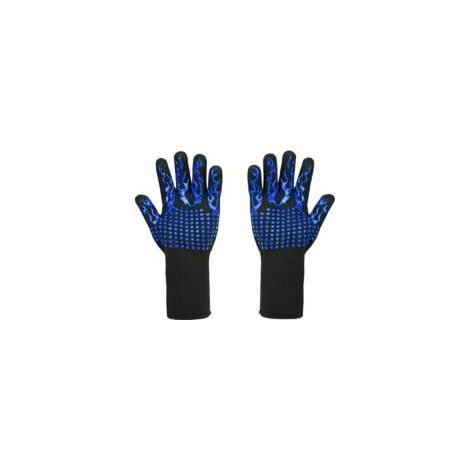 Hitzebeständige Grillhandschuhe bis 800 °C – Schnittfeste L5-Handschuhe – Hochwertige Küchenhandschuhe zum Grillen, Kochen, Backen und Schweißen (1 Paar, 33 cm)
