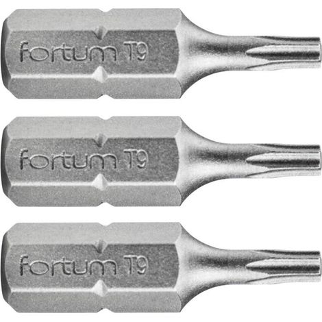 FORTUM TORX-Spitze, 3er-Set, T 9 x 25 mm, S2 4741409