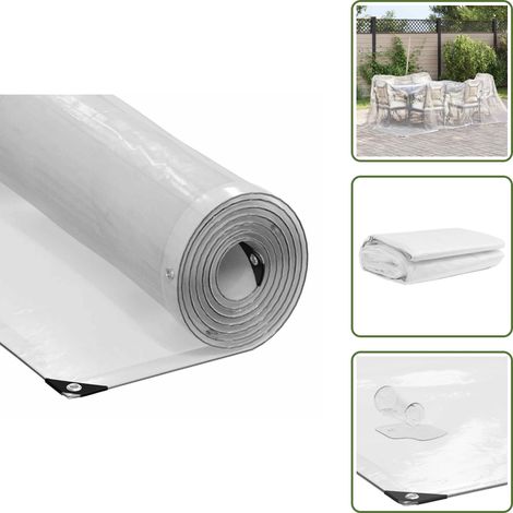 vidaXL Transparente Plane mit Ösen 3x3 m Polyethylen (1/5)